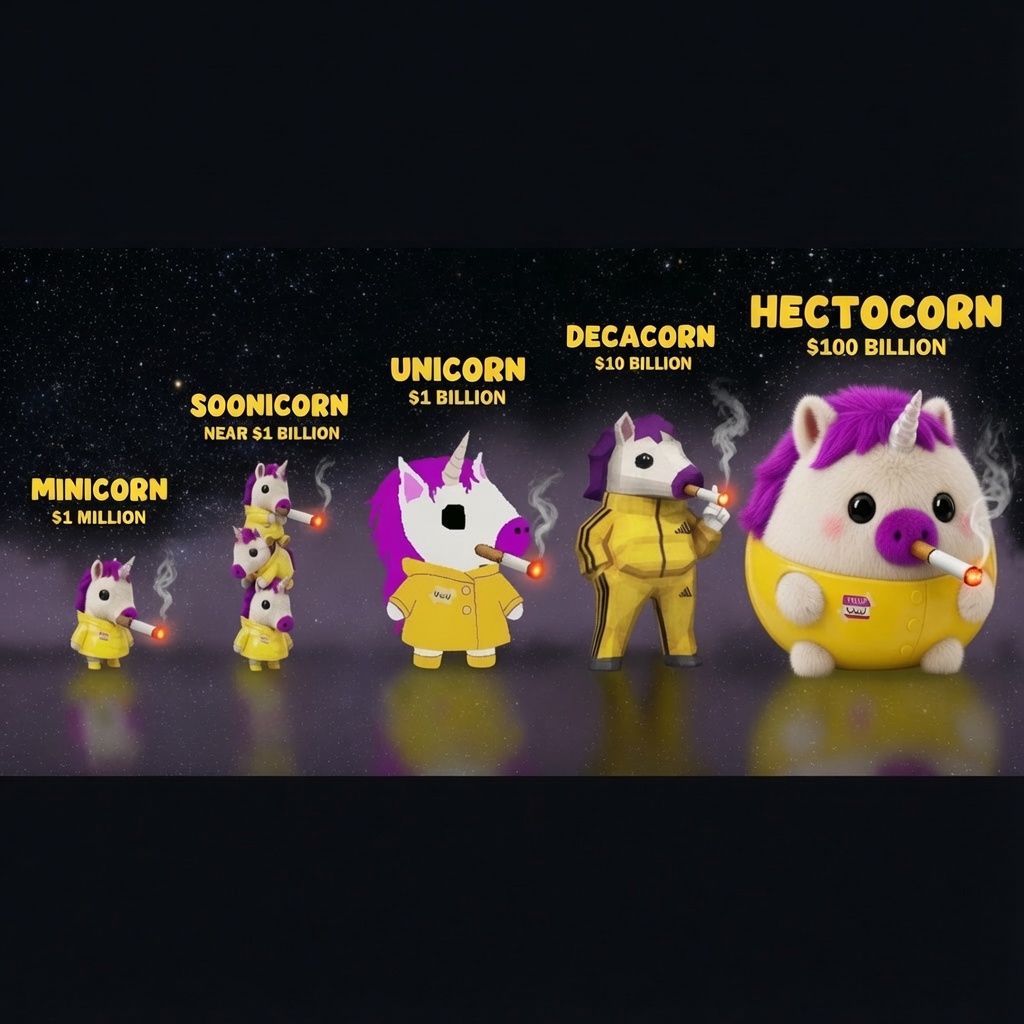 From Minicorn to Hectocorn ladder